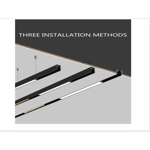 safety voltage DC48V recessed light track rail magnetic